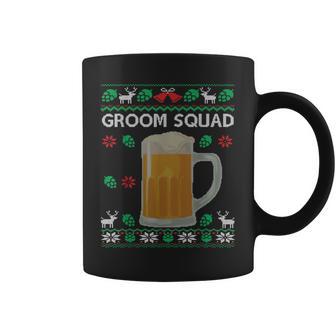 Groom Squad Matching Bachelor Party Groomsmen Ugly Christmas Graphic Print Coffee Mug - Monsterry