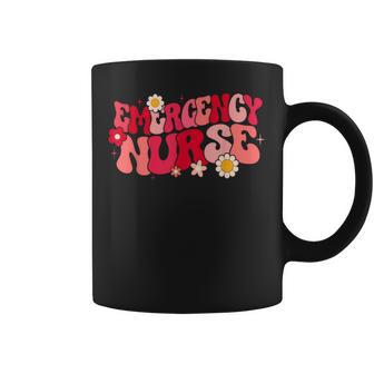 Groovy ER Nurse Emergency Nurse School Women Nursing Room Graphic Print Coffee Mug - Monsterry