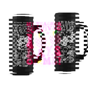 Groovy My Teacher Survived 100 Days Of Me 100 Days School Graphic Print Coffee Mug - Monsterry