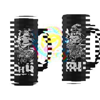 Groovy Tie Dye Gaming Bruh Boys Smile Peace Sign Gamer Coffee Mug - Monsterry