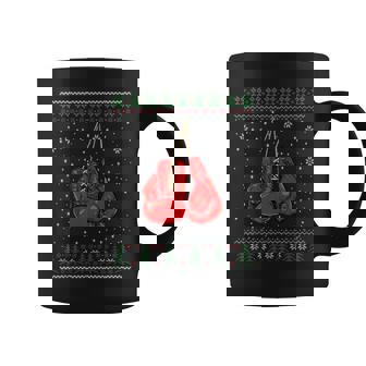 Guantes De Boxeo De Navidad Suéter Feo De Navidad Taza de café - Regaloses