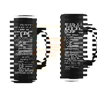 If Guns Kill People We Guess Pencils Cars Spoons Do Too Graphic Print Coffee Mug - Monsterry