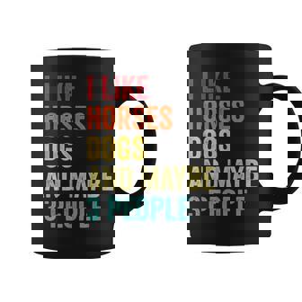 Me Gustan Los Caballos Perros Y Talez 3 Personas Amantes De Los Caballos Ecuestres Taza de café - Regaloses
