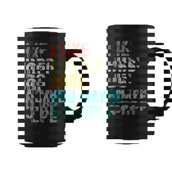 Me Gustan Los Caballos Perros Y Talez 3 Personas Jinete De Caballos Amante De Los Perros Sin Mangas Taza de café - Regaloses
