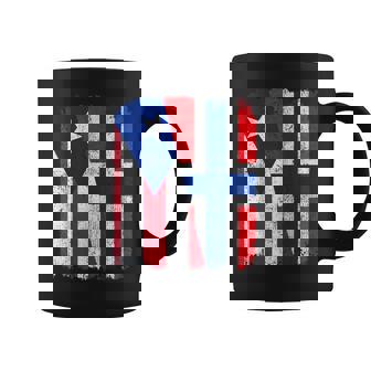 Half Puerto Rican Half Norwegian Flag Heritage Pride Roots Graphic Print Coffee Mug - Monsterry