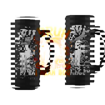 Halloween Bruh Ghost Boo Skull Pumpkin Trick Or Treat Candy Graphic Print Coffee Mug - Monsterry