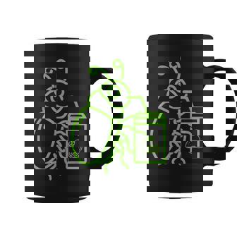 Halloween Graphic Green Halloween Beetle Drink Juice Graphic Print Coffee Mug - Monsterry