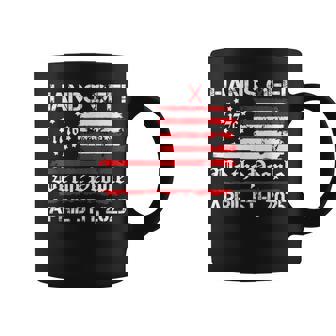 Hands Off Protest Saturday April 5 Usa Flag Women Coffee Mug | Mazezy