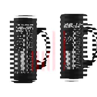 Hands Off Protest Social Security Medicare Flag Protest Coffee Mug - Thegiftio UK