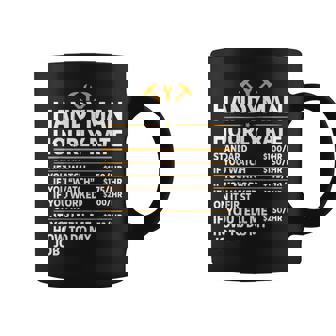 Handyman Profession Birthday Worker Handyman Tarifa Por Hora Taza de café - Regaloses