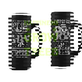 Happiness Does Grow On Trees CBD Oil Cannabis Hemp Graphic Print Coffee Mug - Monsterry