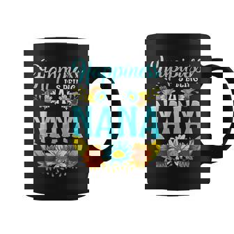 Happiness Is Being A Nana Cute Floral Coffee Mug | Mazezy