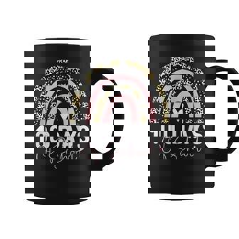 Happy 100Th Day Of School 100 Days Leopard Rainbow Boys Girl Coffee Mug - Thegiftio UK