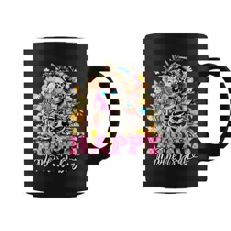 Happy Mother's Day Skeleton Messy Bun Floral Tie Dye Glasses Coffee Mug | Mazezy