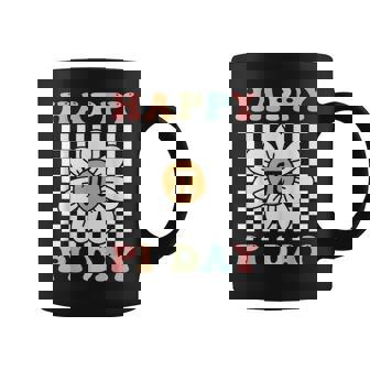 Happy Pi Day Groovy Daisy Flower Pi Symbol 314 Math Lover Coffee Mug - Thegiftio
