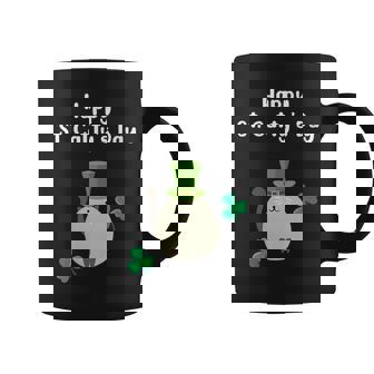 Happy St Catty's Day Saint Patricks Patty's Cat Lovers Graphic Print Coffee Mug - Monsterry