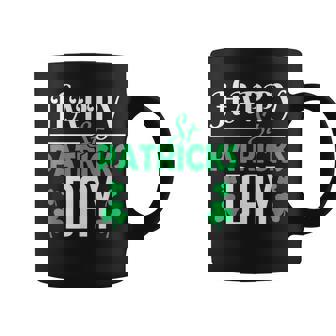 Happy St Patricks Day Lucky Shamrock T-Shirt Graphic Print Coffee Mug - Monsterry