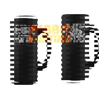 Hare Hunter Orange Camouflage Rabbit Hunting Graphic Print Coffee Mug - Monsterry