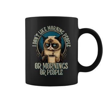 I Hate Morning People And Mornings And People Coffee Cat Tassen - Geschenkecke