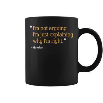 HAYDEN Quote Birthday Personalized Name Idea Graphic Print Coffee Mug - Monsterry