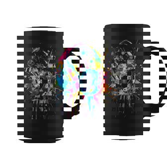 Headphones Music DJ Music Headphones Splash EDM Music Lover Graphic Print Coffee Mug - Monsterry