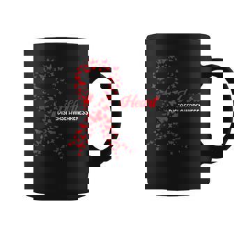 Heart Disease Awareness Butterfly Go Red Heart Graphic Print Coffee Mug - Monsterry