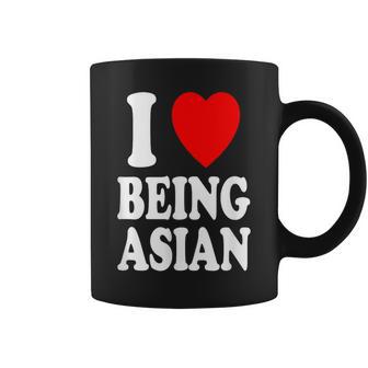 I Heart Love Being Asian Korean Japanese Chinese Filipino Graphic Print Coffee Mug - Monsterry