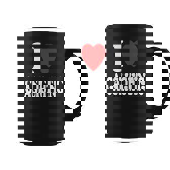 I Heart Love Gaslighting Sarcastic Jerk Mean Graphic Print Coffee Mug - Monsterry