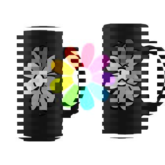 Hippie 70S 80S Retro Funky Flower Hippie Love Flower Cuello Taza de café - Regaloses