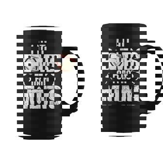 I Hit Bombs For Hot Moms Retro Baseball Graphic Print Coffee Mug - Monsterry