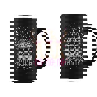 Ho Ho Ho Deer Christmas Light Reindeer Xmas Family Graphic Print Coffee Mug - Monsterry