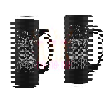 Ho Ho Ho Deer Christmas Light Reindeer Xmas Family Men Women Graphic Print Coffee Mug - Monsterry