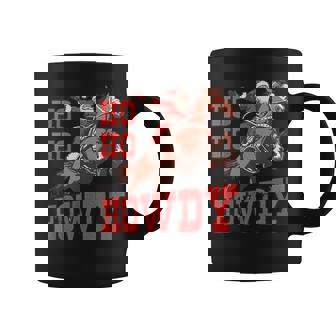 Ho Ho Howdy Santa Riding Horse Western Rodeo Christmas Graphic Print Coffee Mug - Monsterry