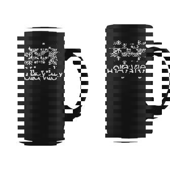 Holiday Valley Mountain Ski Skiing Snowboard Snowflakes Premium Graphic Print Coffee Mug - Monsterry