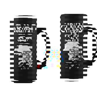 Hombre Grandad Bear Autism Awareness Autism Papa Daddy Taza de café - Regaloses