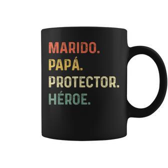 Hombre Marido Papá Protector Héroe Retro Regalo Del Día Del Padre Taza de café - Regaloses