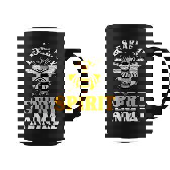 Honey Bee Beekeeper Quote Bees Are My Spirit Animal Bee Graphic Print Coffee Mug - Monsterry