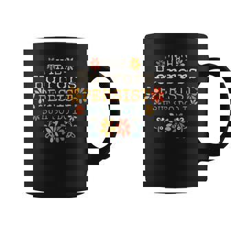 The Horrors Persist But So Do I Vintage Sunset Flower Graphic Print Coffee Mug - Monsterry