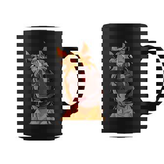 Horse Face Close Up Rider Horse Riding Graphic Print Coffee Mug - Monsterry