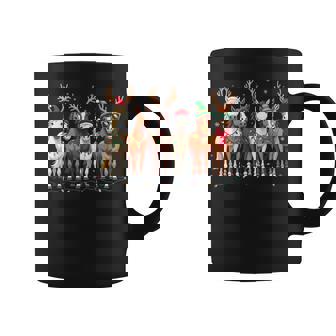 Horse Lover Santa Hat Christmas Xmas Holiday Girls Pajamas Graphic Print Coffee Mug - Monsterry