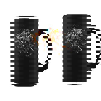 Horse Racing Jockey Racer Derby Rider Race Track Graphic Print Coffee Mug - Monsterry