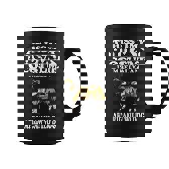 This Is My Human Costume I'm Really An African Wild Dog Graphic Print Coffee Mug - Monsterry