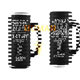 This Is My Human Costume I'm Really a Giraffe Halloween Graphic Print Coffee Mug - Monsterry