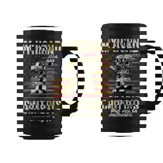 My Husband Wears Combat Boots Proud Army Wife Veteran Day Coffee Mug - Seseable