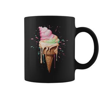 Ice Cream Melting Ice Cream Cone In Pastel Colours Tassen - Geschenkecke