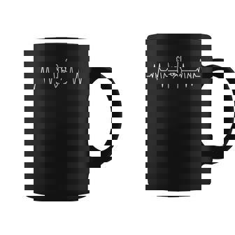 Idea Para Un Festival De Música Rock Y Heavy Metal Heartbeat Taza de café - Regaloses
