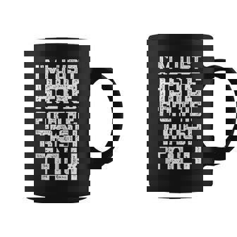 I'M JUST HERE FOR THE TRASH TALK FOOTBALL Tank Top Graphic Print Coffee Mug - Monsterry