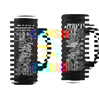 I'm Ready To Crush 3rd Grade Monster Truck Dinosaur Boys Graphic Print Coffee Mug - Monsterry