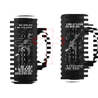 I'm A Simple Man I Like Guns And Believe In Jesus Coffee Mug - Monsterry