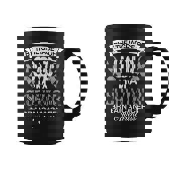 I’M A Survivor Brain Cancer Awareness Gray Ribbon Christian Coffee Mug | Mazezy